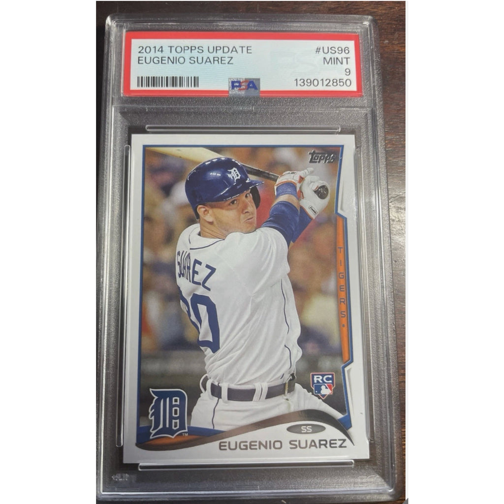 2014 Topps Update #US96 Eugenio Suarez Rookie Card Seattle Mariners RC PSA 9 Min