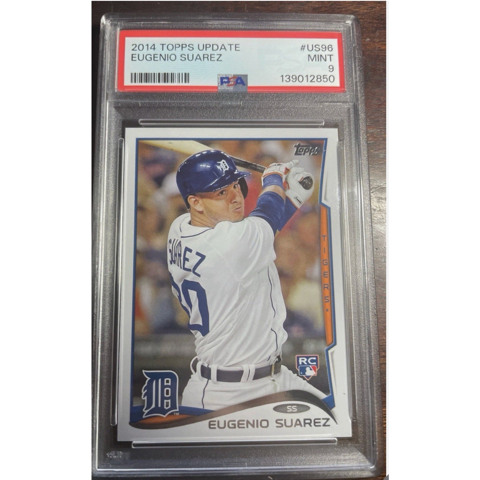 2014 Topps Update #US96 Eugenio Suarez Rookie Card Seattle Mariners RC PSA 9 Min