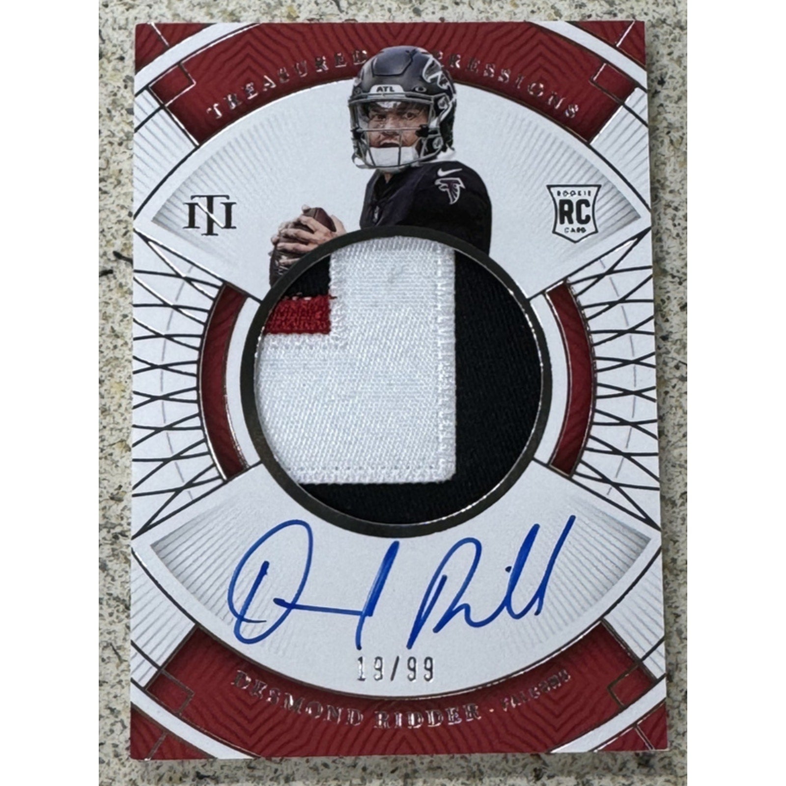 2022 National Treasures Desmond Ridder RPA /99 Rookie Patch On Card Auto RC SP