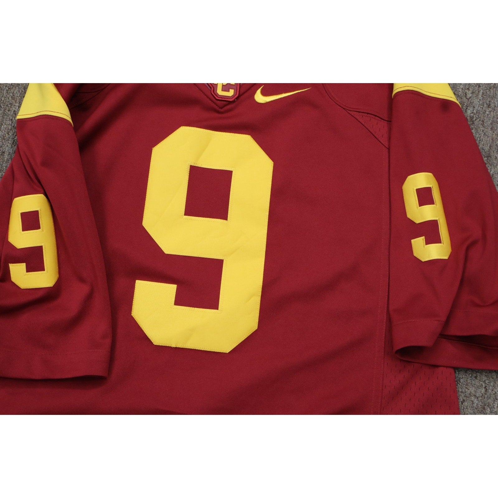 Nike USC Trojans Football Jersey Carson Palmer #9 Men's L Red/Yellow Stitched