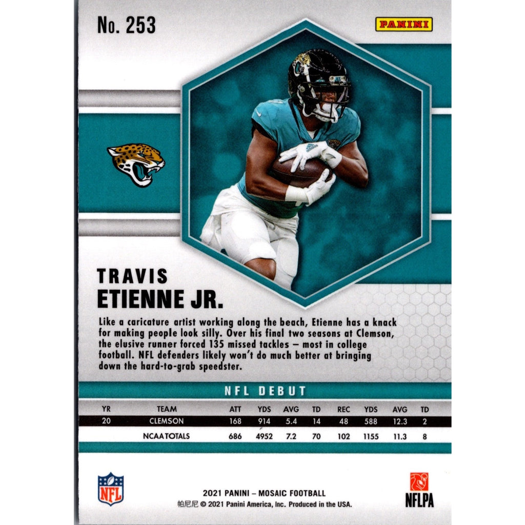 2021 Panini Mosaic - NFL Debut Travis Etienne #253 (RC)