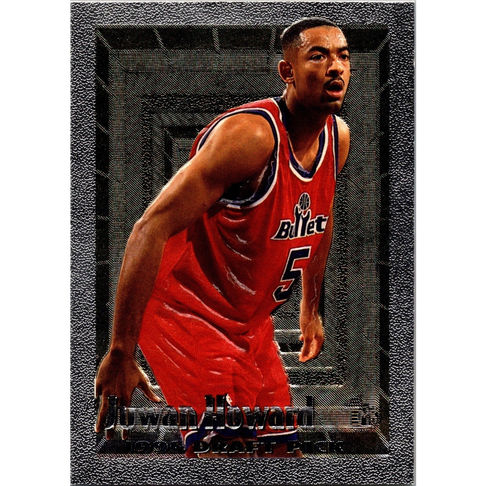 Juwan Howard 1995 Topps #105 1994 Draft Pick Silver Foil Rookie Bullets Mint