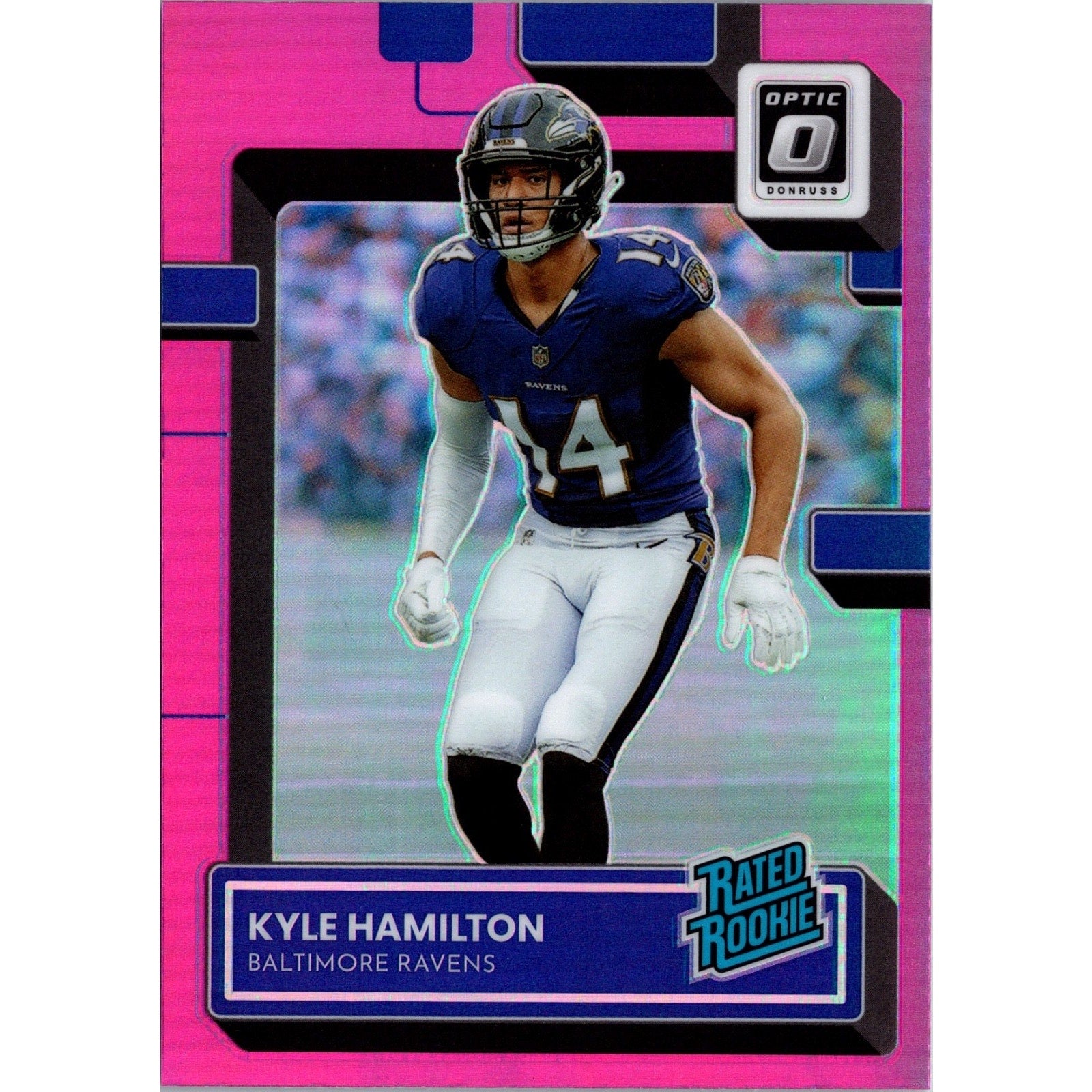 Kyle Hamilton 2022 Donruss Optic #238 Pink Holo Rookie RC Baltimore Ravens