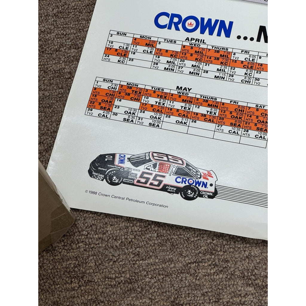 Baltimore Orioles “You Gotta Be There “ Baseball Card Poster ‘88 Calendar Crown