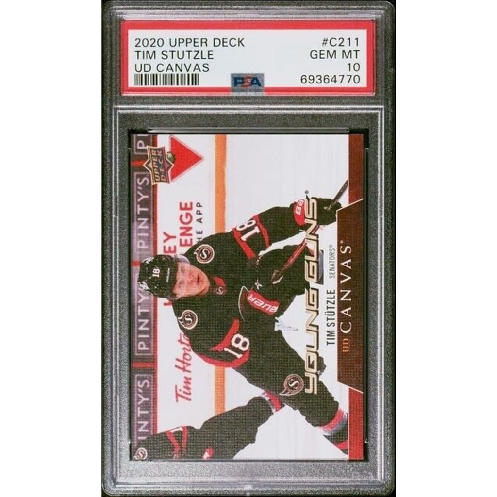 2020 Upper Deck Young Guns CANVAS #C211 TIM STUTZLE RC PSA 10 GEM MINT Senators