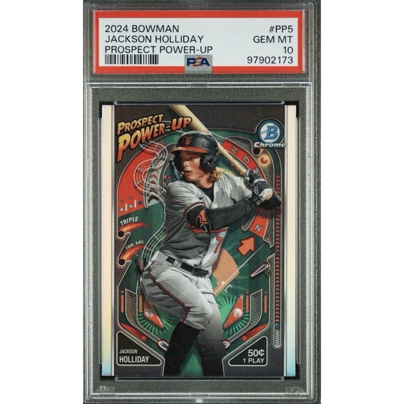 Jackson Holliday 2024 Bowman Prospect Power-Up #PP5 PSA 10 Rookie Orioles