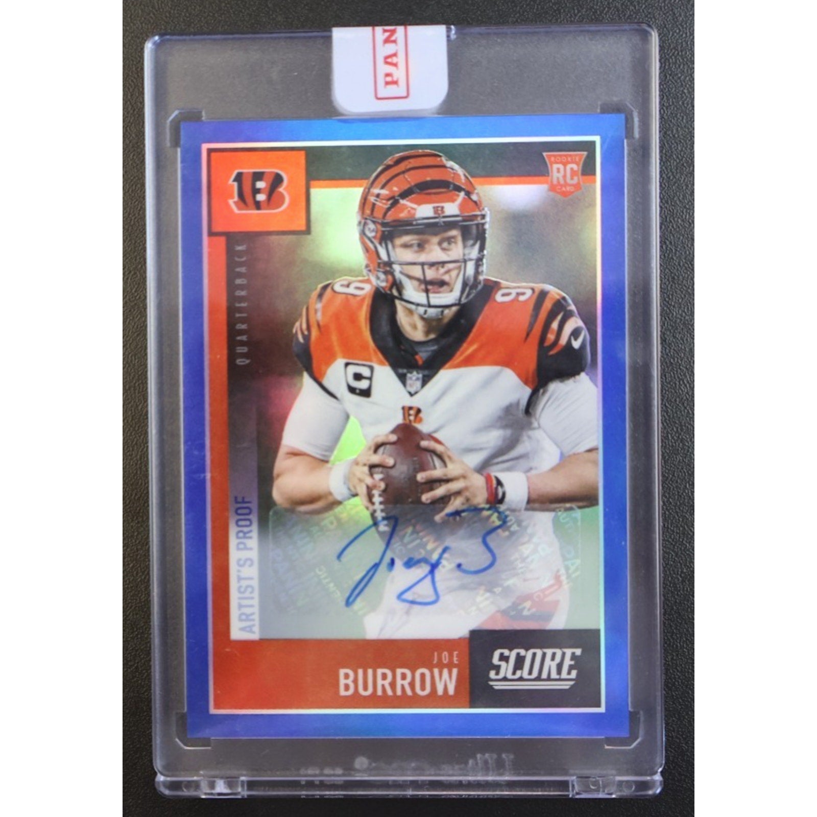 Joe Burrow 2020 Panini Score Artist's Proof Blue Prizm /35 RC Auto Rookie Sealed