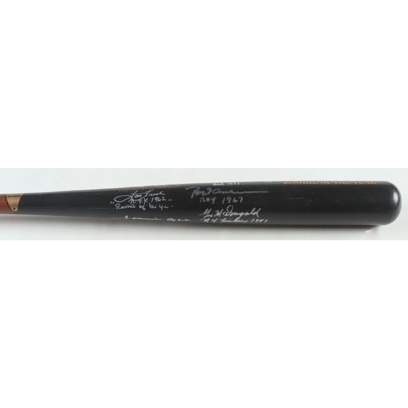 Rod Carew Eddie Murray 5 Auto ROY Cooperstown Baseball Bat Signed Inscrip JSA