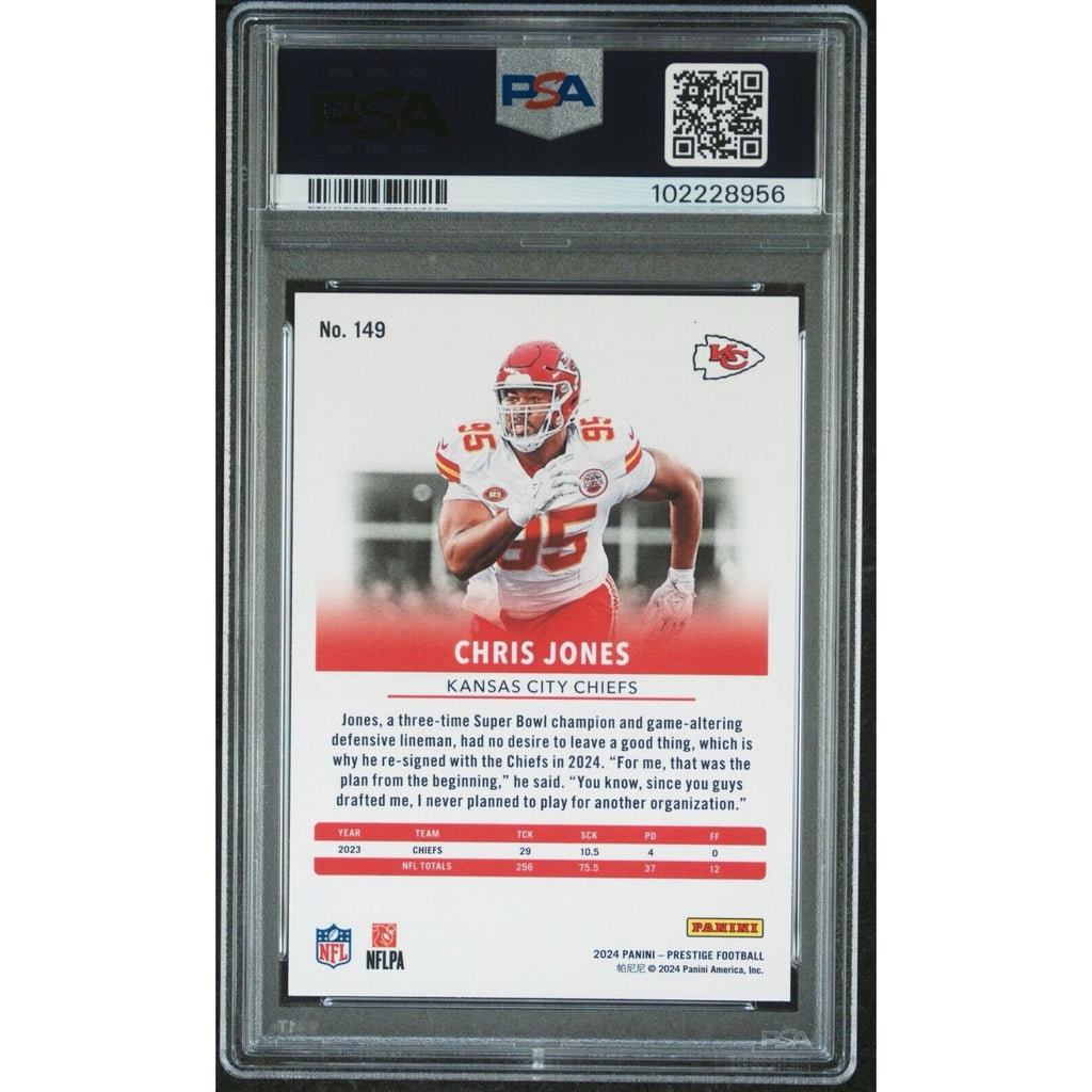 2024 Panini Prestige Xtra Points Hyper Chris Jones #149 PSA 9 Mint Chiefs NFL