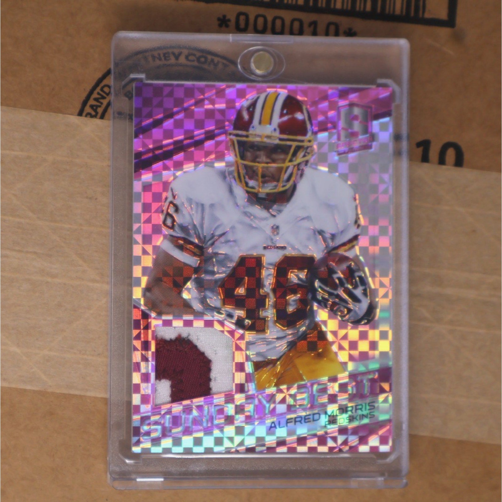 Alfred Morris 2015 Panini Spectra Sunday Best GU Jersey Card Pink Prizm /10