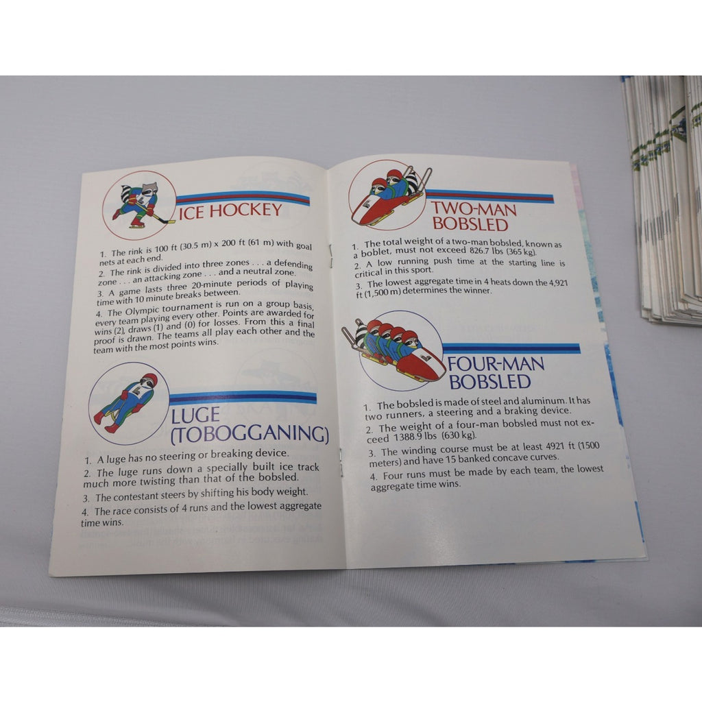 1980 Lake Placid Winter Olympics Fact Book,Guide Book Miracle On Ice Lot Of 50