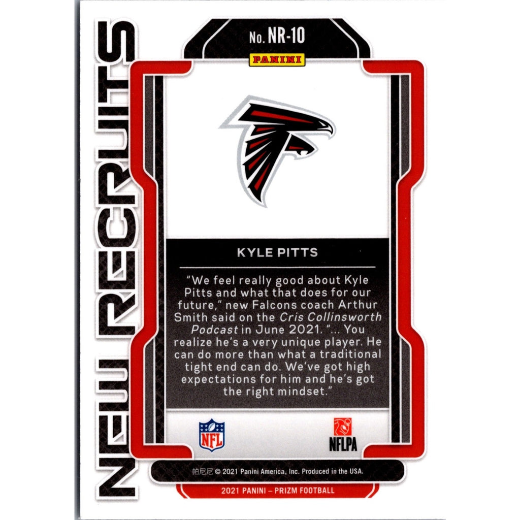 Kyle Pitts 2021 Panini Prizm New Recruits RC #NR-10 Atlanta Falcons Rookie