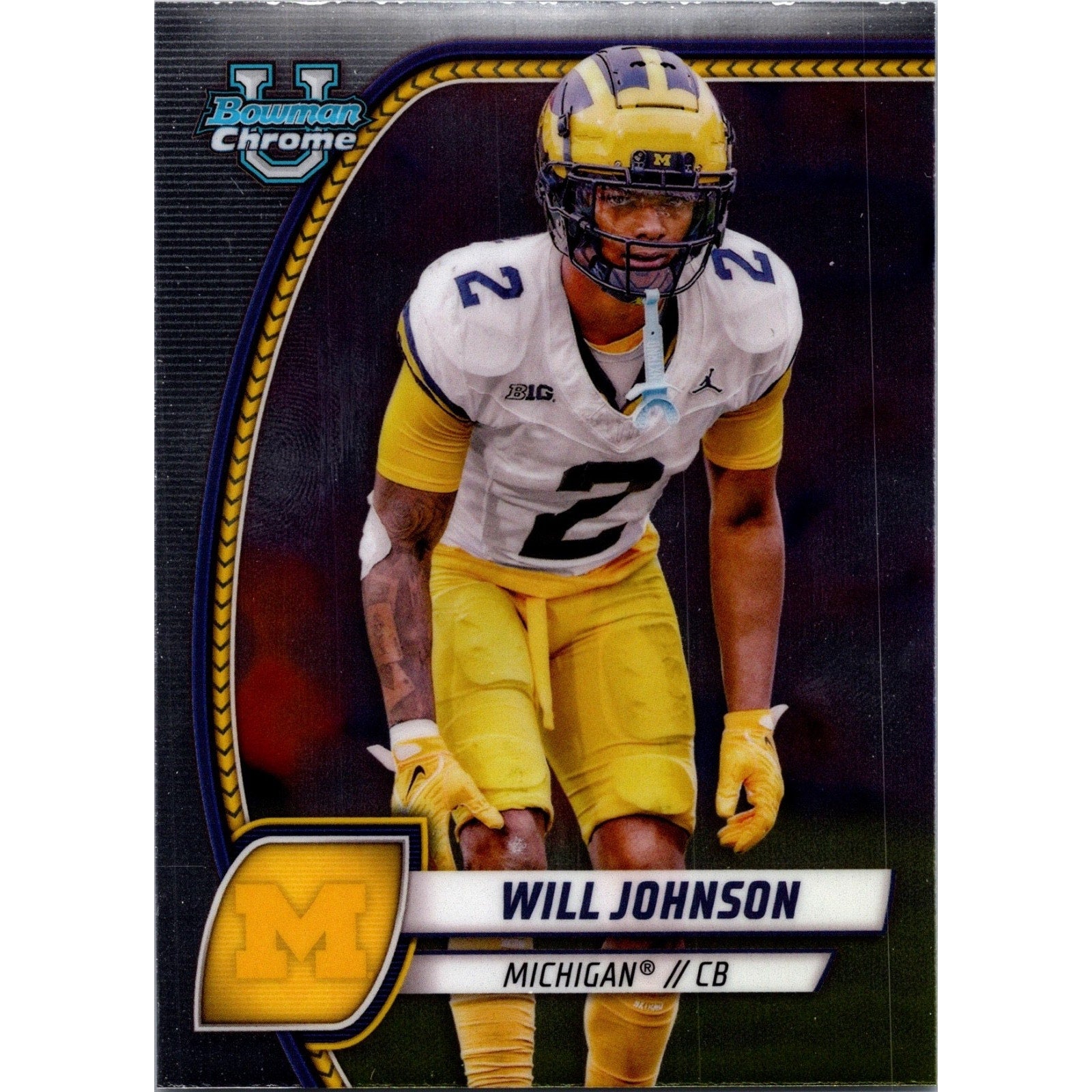Will Johnson 2024 Bowman University Chrome #183 Michigan Wolverines