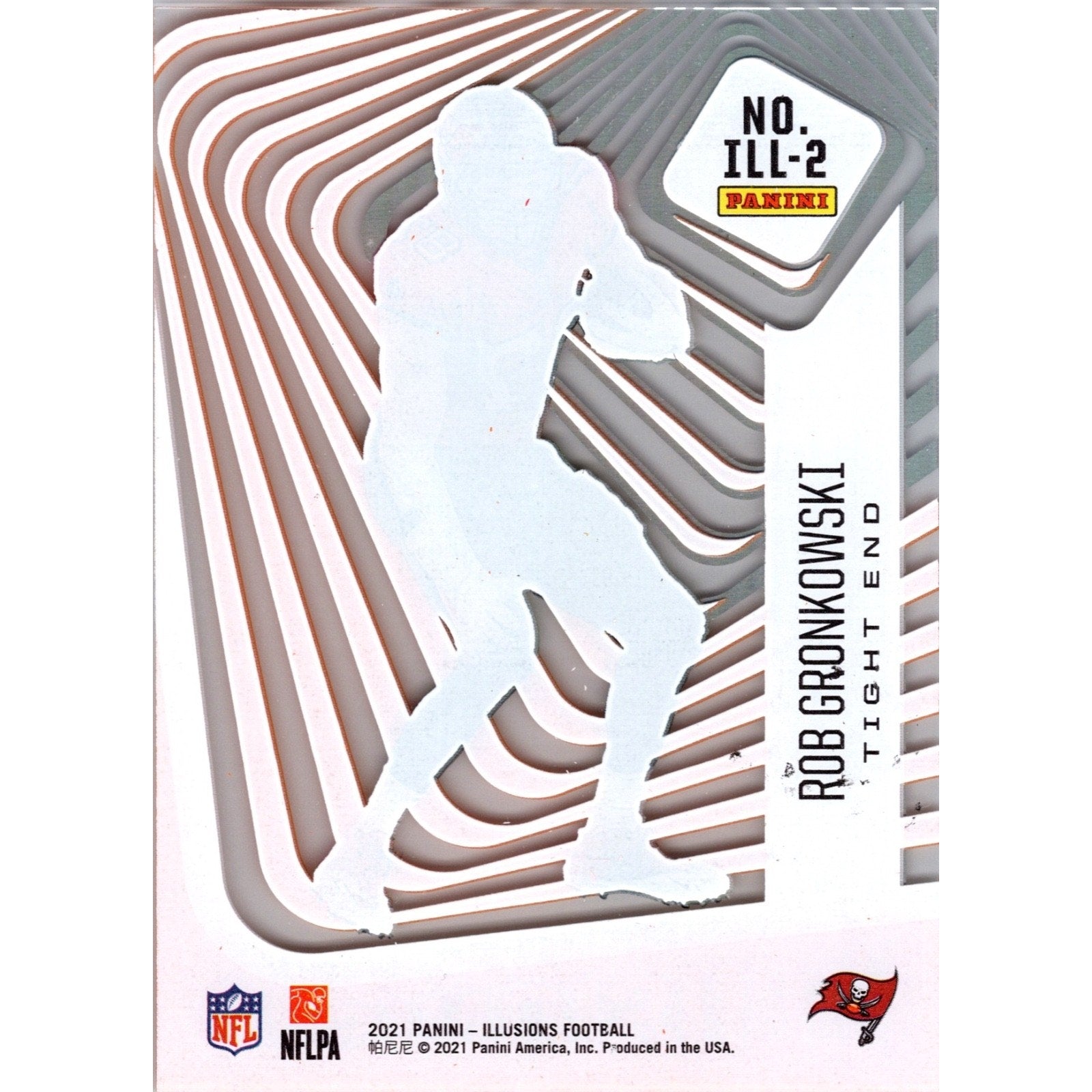 Rob Gronkowski 2021 Panini Illusions Illusionists #ILL-2 Orange GOAT Mint