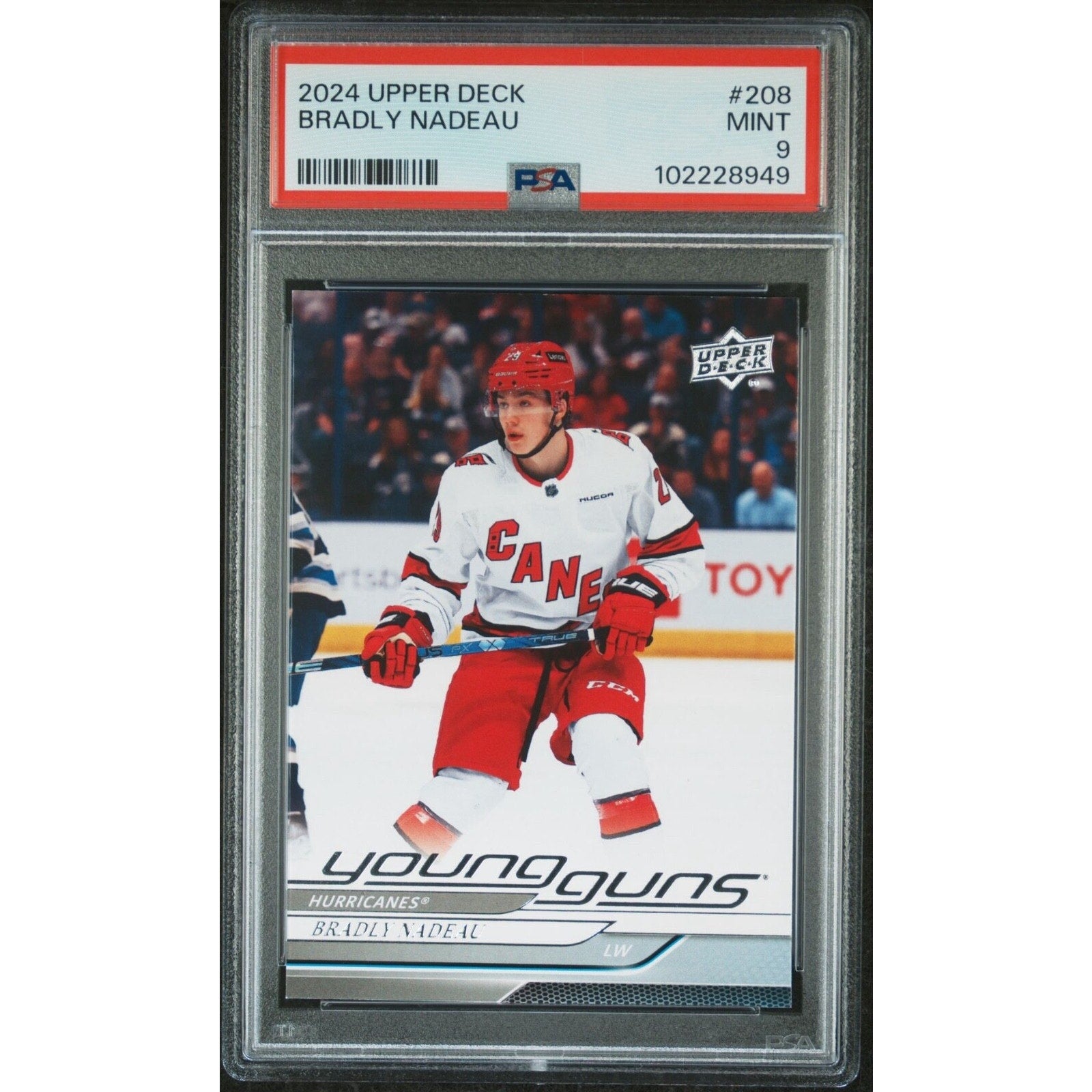 2024-25 Upper Deck Series 1 - Young Guns #208 Bradly Nadeau PSA 9 (YG) (RC)
