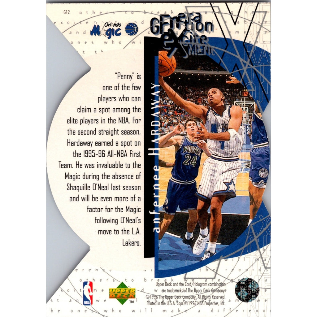 1996-97 Upper Deck Generation Excitement Die-Cut Anfernee Hardaway #G12 Magic