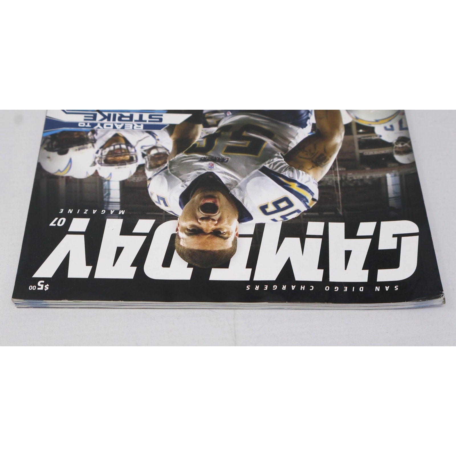 Shawne Merriman On Cover San Diego Chargers Gameday Magazine 11-25-2007 Ravens