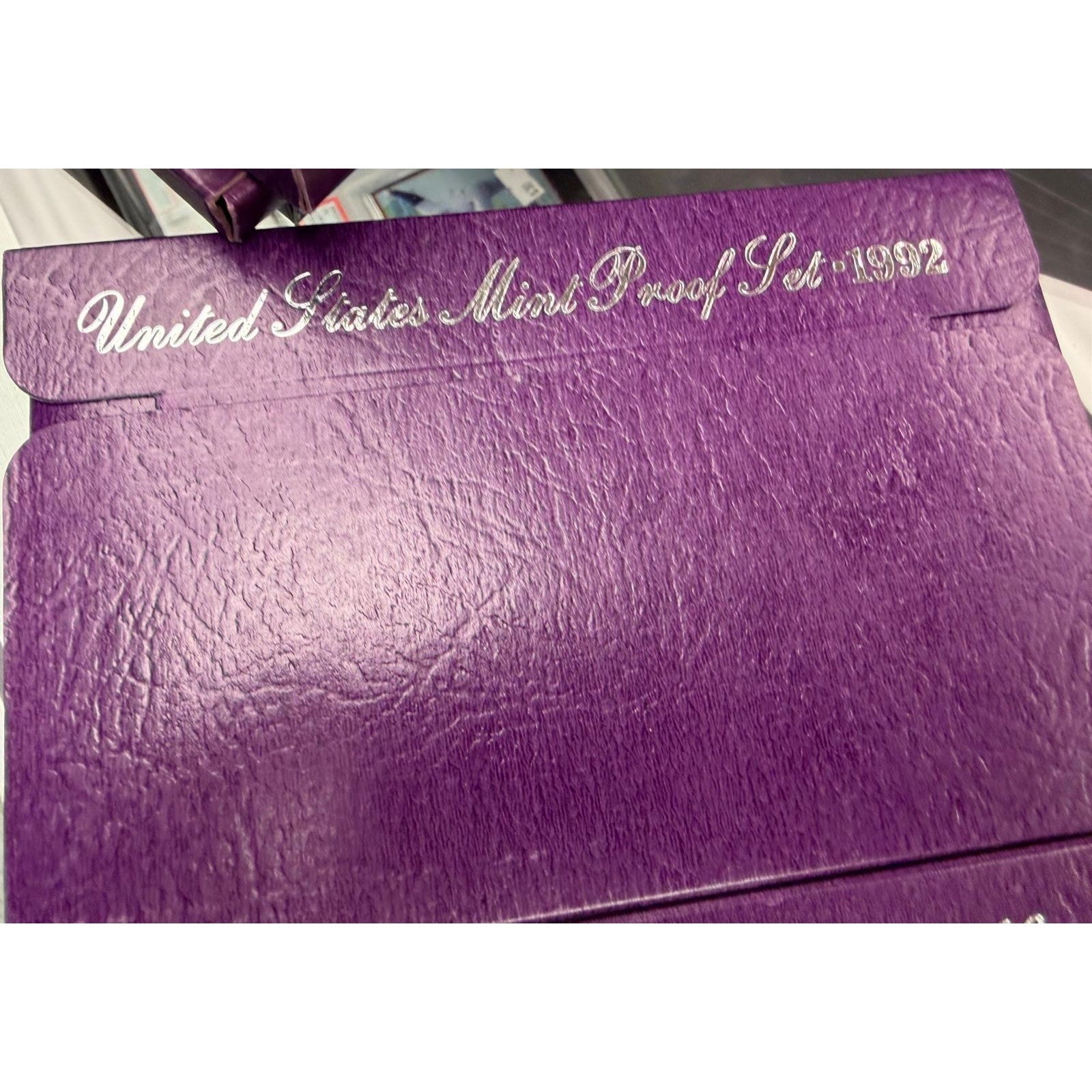 1992 United States Mint Proof Set Original U.S. Mint Coin Collection Purple Case