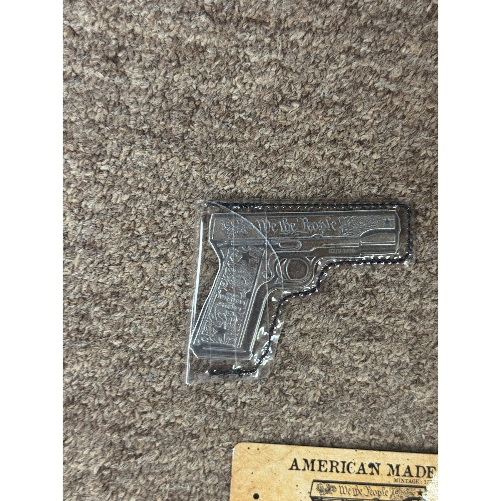 1 Ozt Silver Gun With Leather Holster Mintage Of 1776 Made In USA We The People