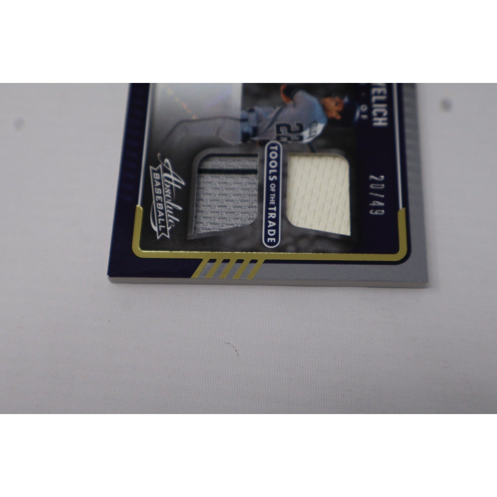 Christian Yelich 2022 Absolute Tools of the Trade 4 Swatch Signatures /49 Auto