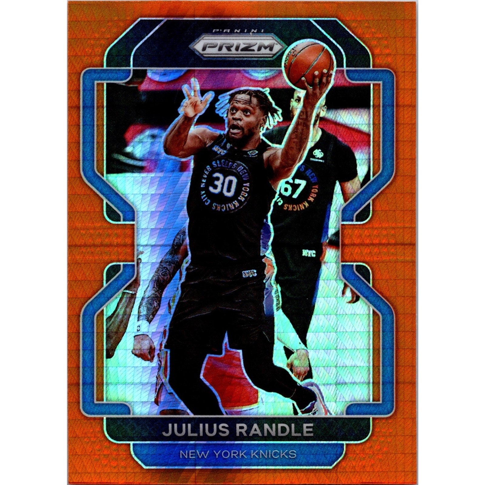JULIUS RANDLE 2021-22 Panini Prizm Orange Hyper Prizm SP #85 Timberwolves