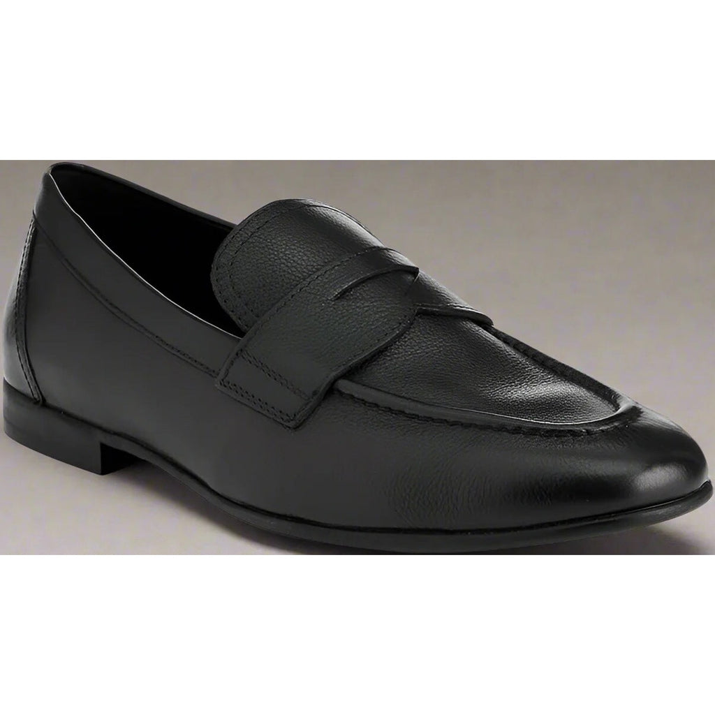 Geox Mens Dress Shoe Breathable U Sapienza A Leather Black Loafer Heel Light