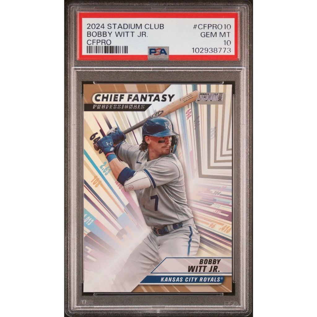 2024 TOPPS STADIUM CLUB CFPRO #CFPRO10 BOBBY WITT JR. Royals PSA 10 Gem Rookie