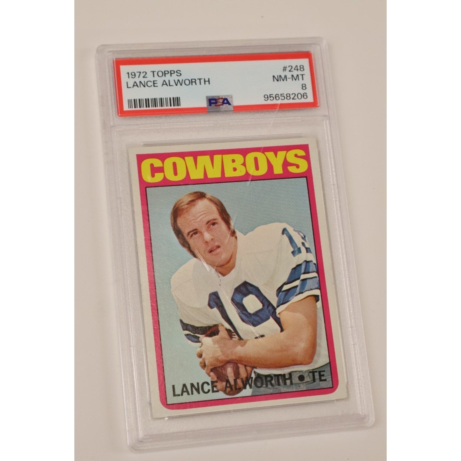 Lance Alworth 1972 Topps #248 Vintage PSA 8 NM HOF Case Has Minor Flaws