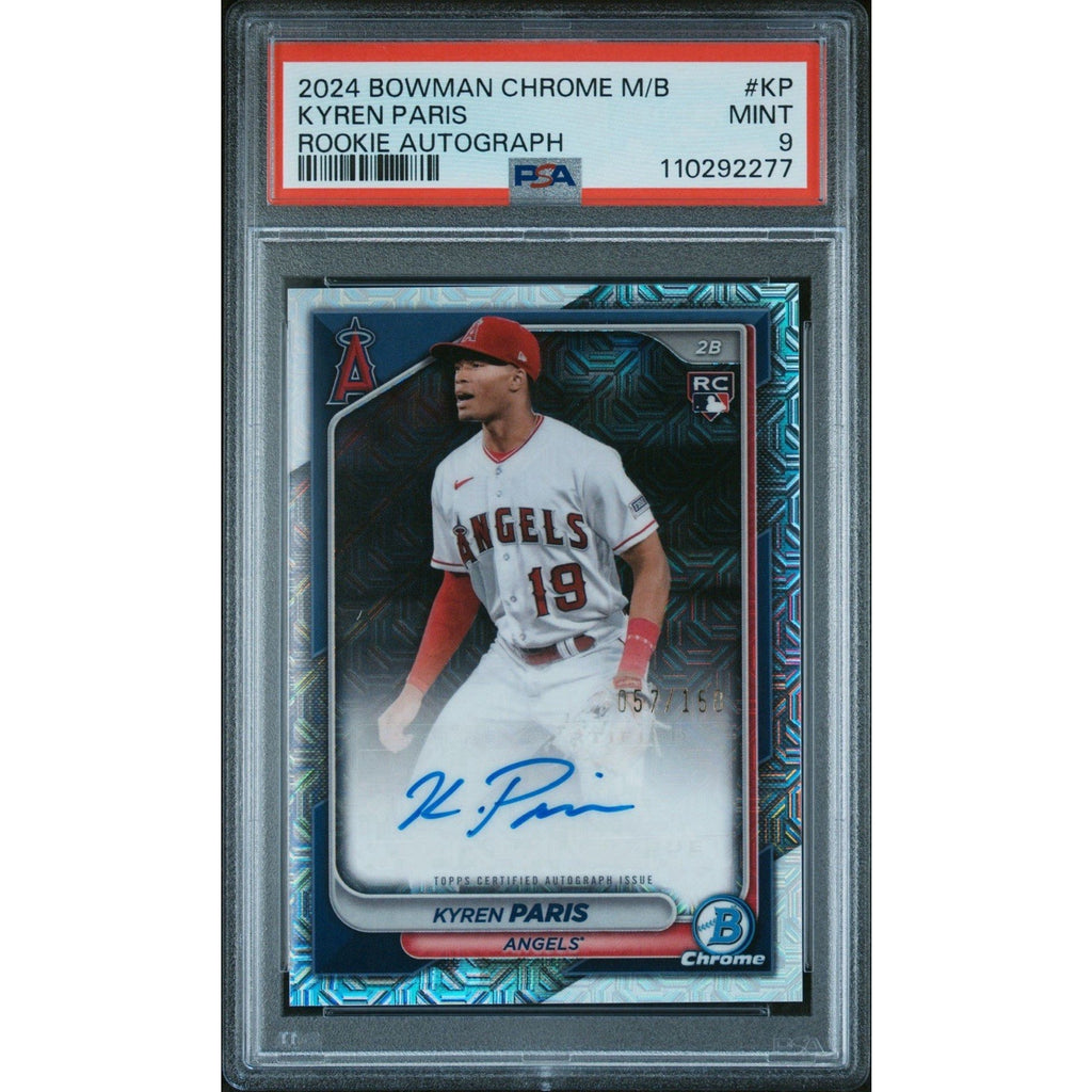 2024 Bowman Chrome Mega Box Rookie Mojo /150 Kyren Paris #CRA-KP Auto PSA 9 RC