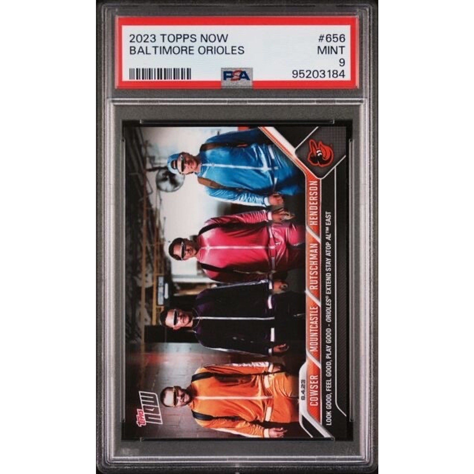 2023 Topps Now Cowser Mountcastle Adley Rutschman Gunnar Henderson PSA 9 #656