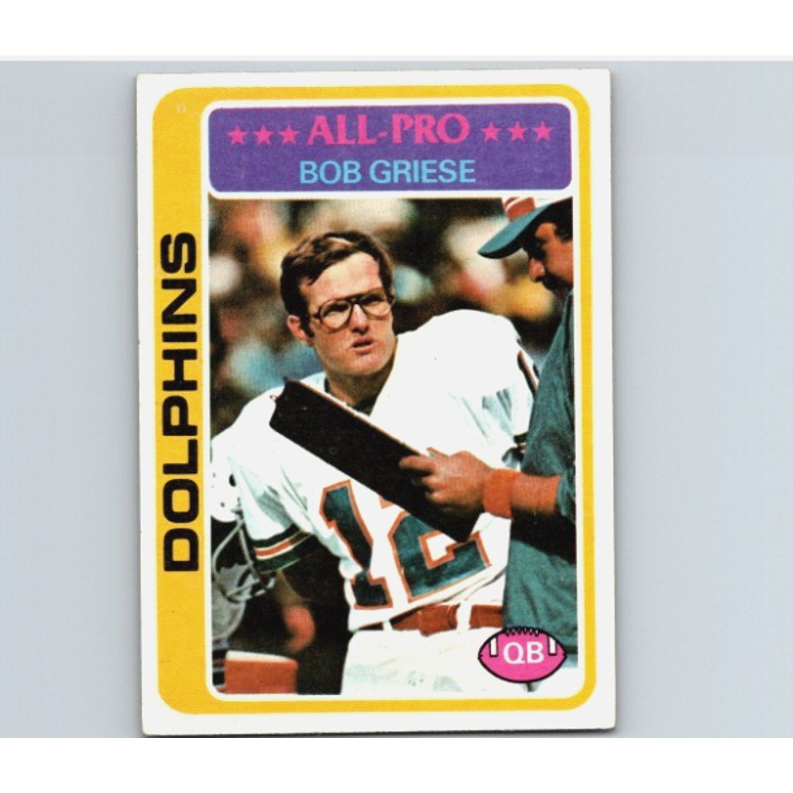 Lot Of 2 1978 Topps Bob Griese #120/Ray Guy #260 HOFs NM