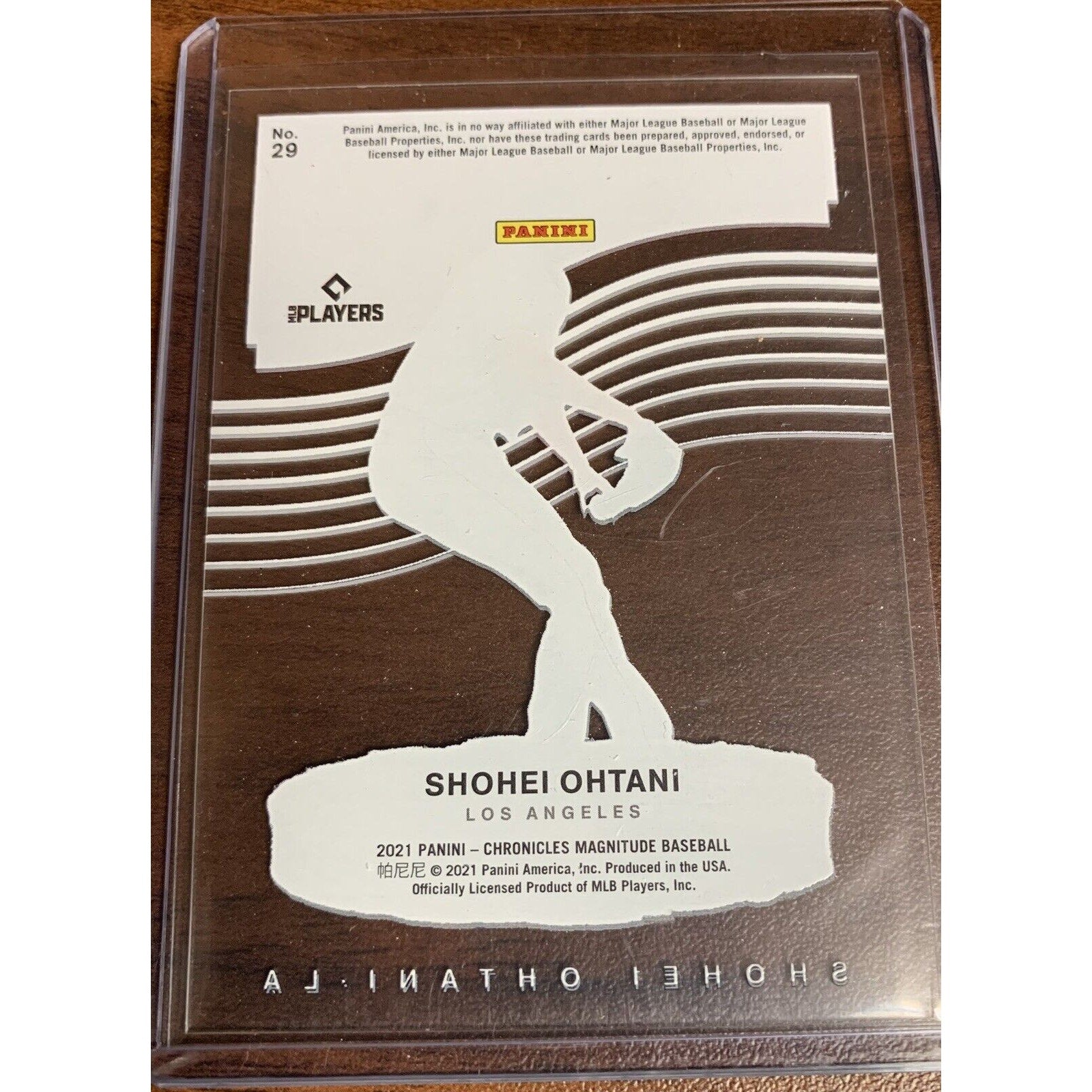 Shohei Ohtani 2021 Panini Chronicle Magnitude #29 Clear Angels Dodgers Pitcher