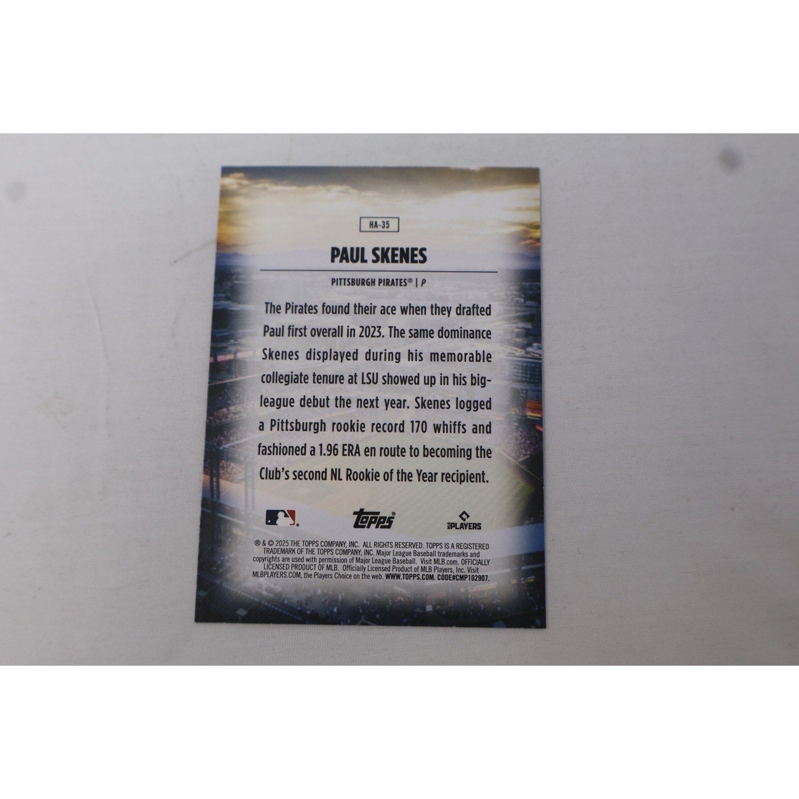 Paul Skenes 2025 Topps Series 2 #HA-35 Home Field Advantage