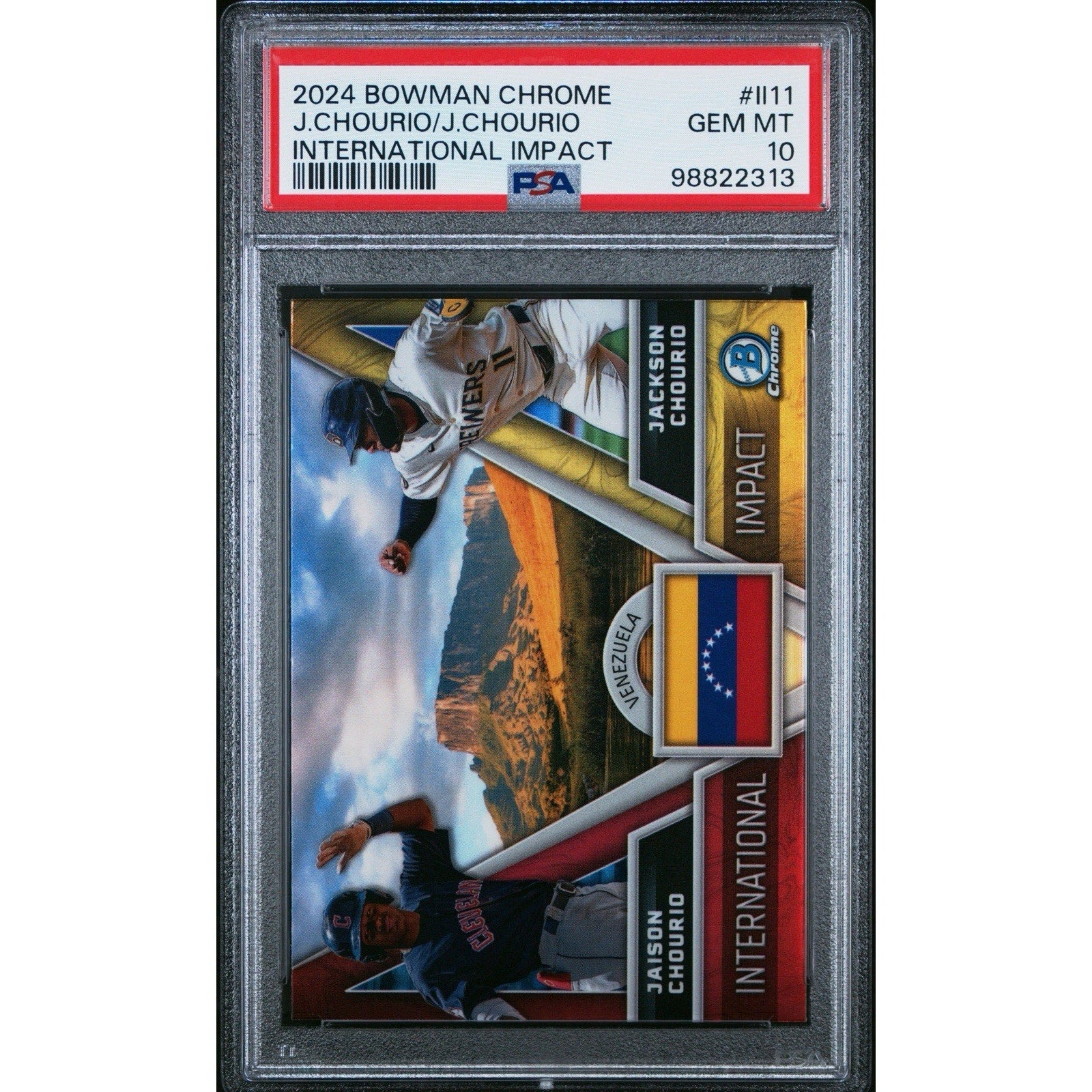 2024 BOWMAN CHROME JACKSON CHOURIO JAISON CHOURIO INTERNATIONAL #II11 PSA 10