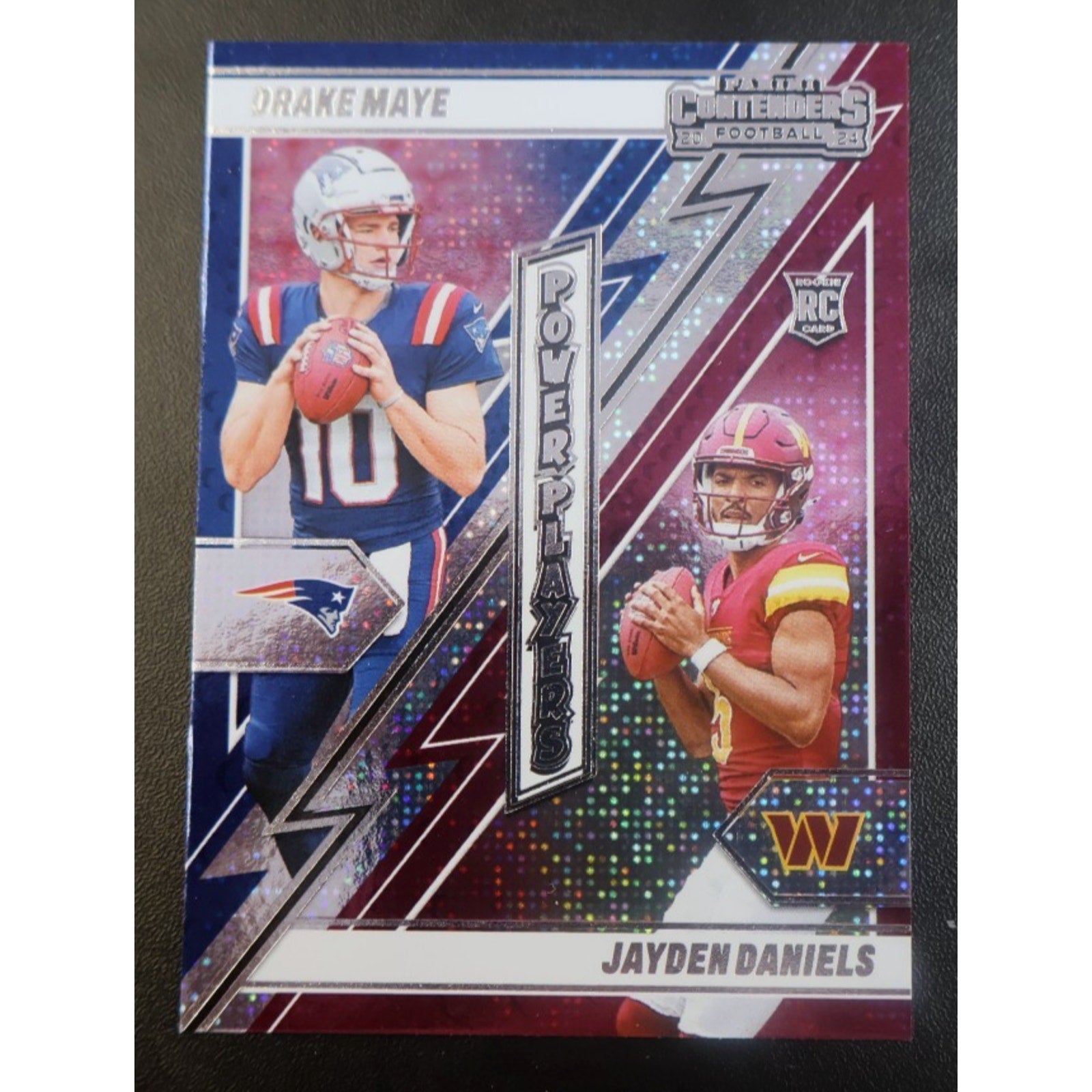 DRAKE MAYE / JAYDEN DANIELS 2024 Panini Contenders Power Players ROOKIE (RC) #22