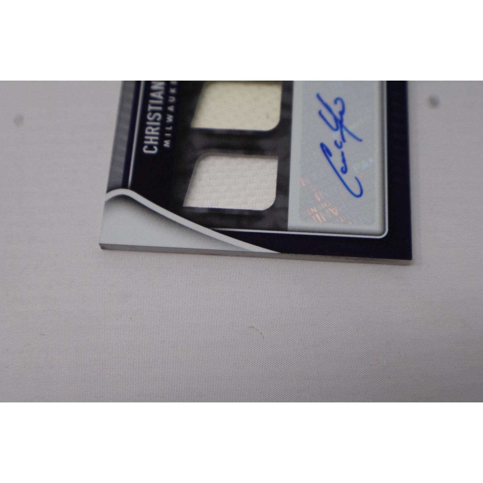 Christian Yelich 2022 Absolute Tools of the Trade 4 Swatch Signatures /49 Auto