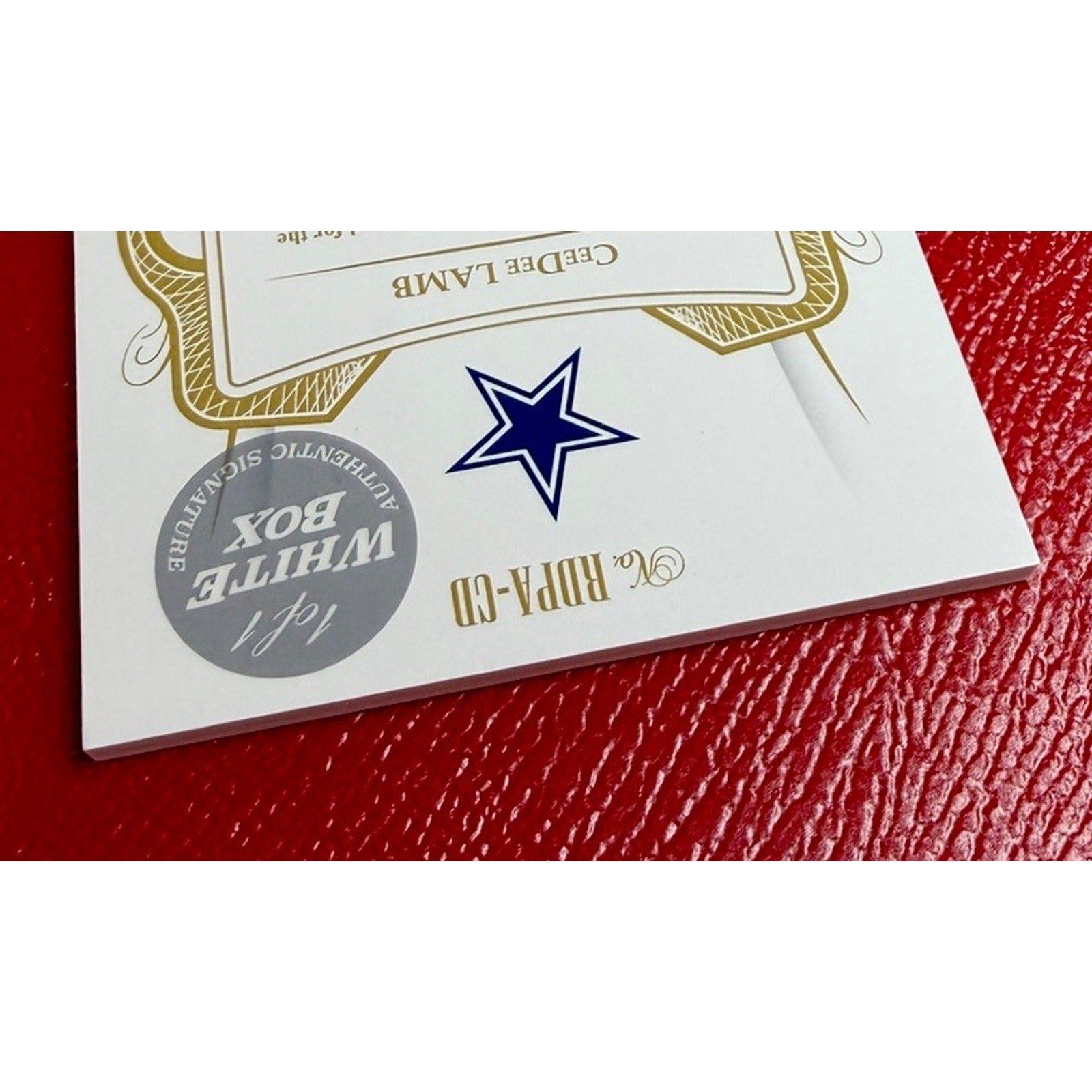 2020 Panini Flawless CEEDEE LAMB 1/1 Rookie Dual Patch Auto RPA White Box SAP