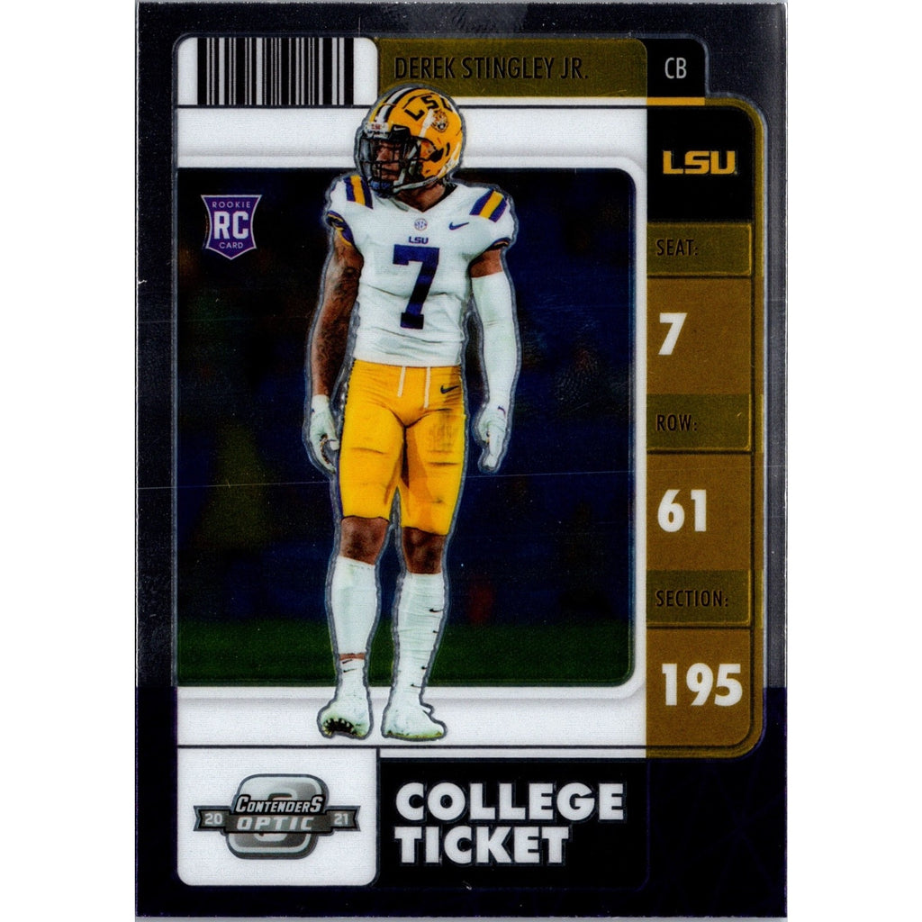DEREK STINGLEY JR 2022 Panini Chronicles Contenders Optic COLLEGE TICKET RC 23