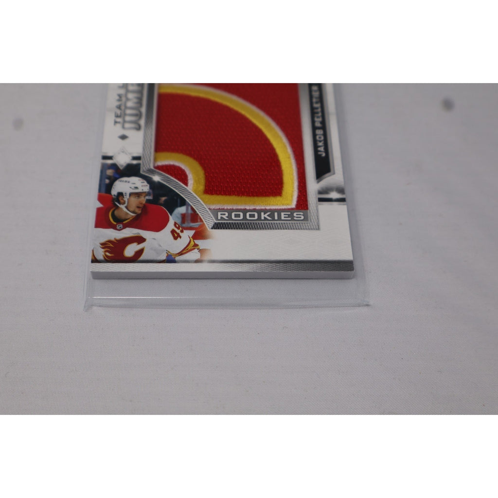 Jakob Pelletier Calgary Flames 2023-24 Black Diamond Team Logo Jumbos #RTL-JP