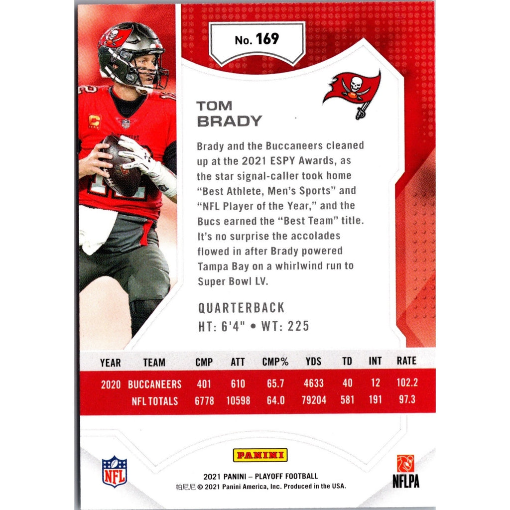Tom Brady 2021 Panini Playoff #169 Tampa Bay Buccaneers