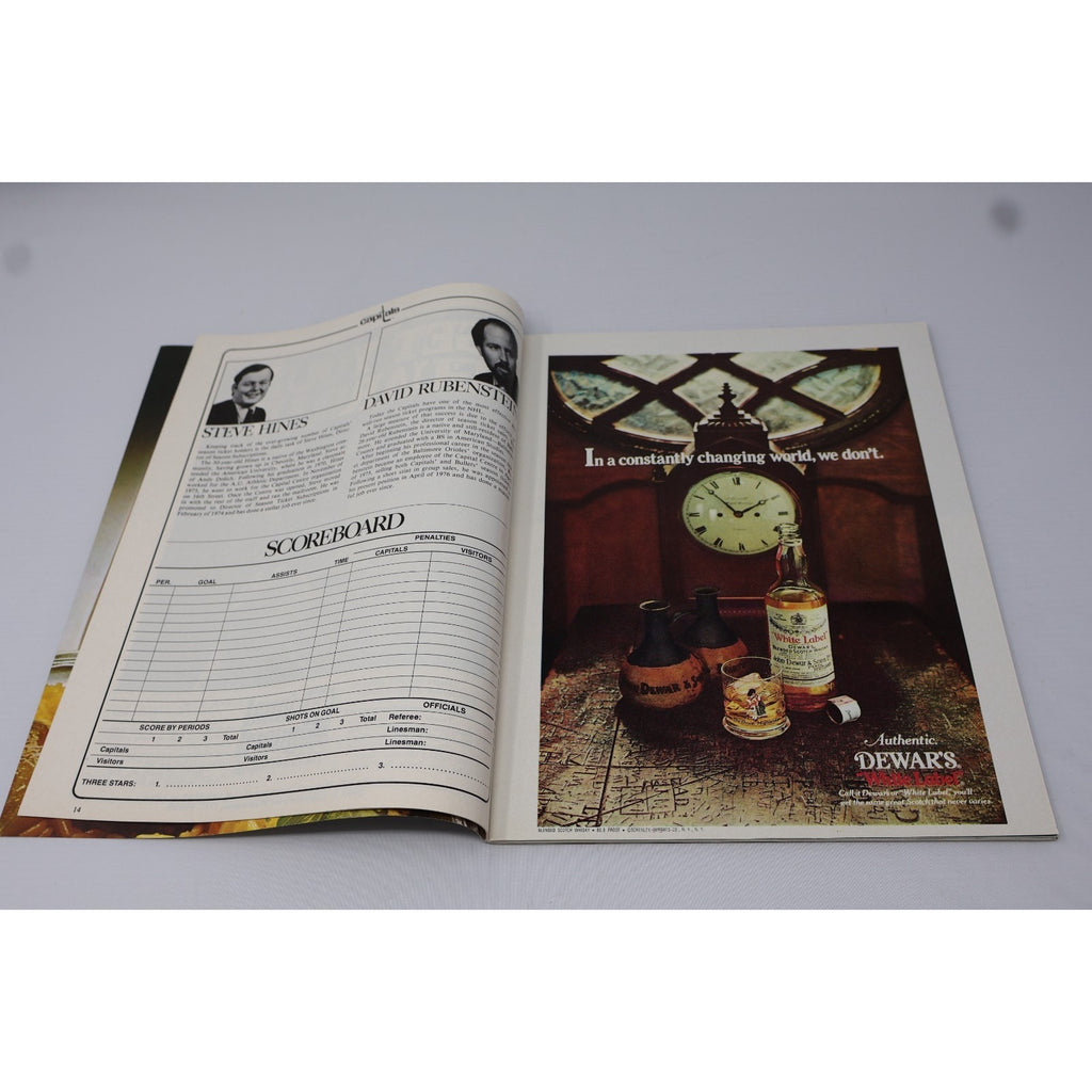 Washington Capitals New York Islanders 2 Goal Programs 1978 Trottier On Cover