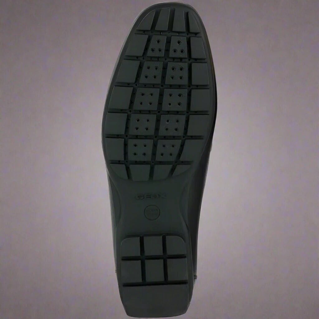 Geox Mens Moner W Double Fit A Loafer Cushion Black Breathable Leather Buckle