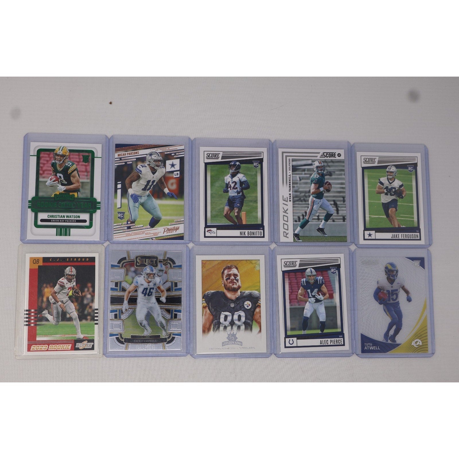 Lot Of 10 Star Rookies Football Cards Mint For $15 Free Shipping Parsons Stroud