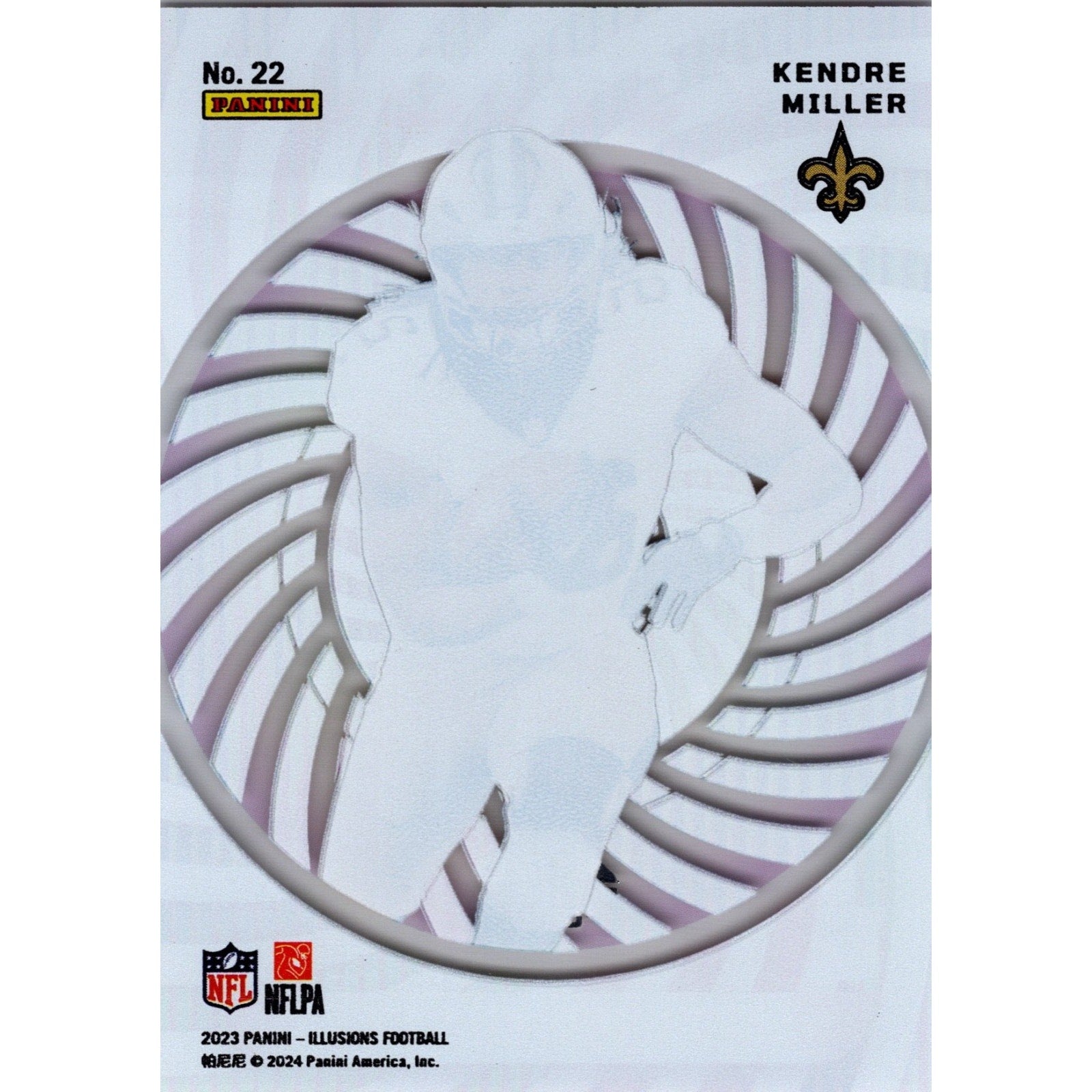 Kendre Miller 2023 Panini Illusions Mystique #22 RC Saints Breakout Star