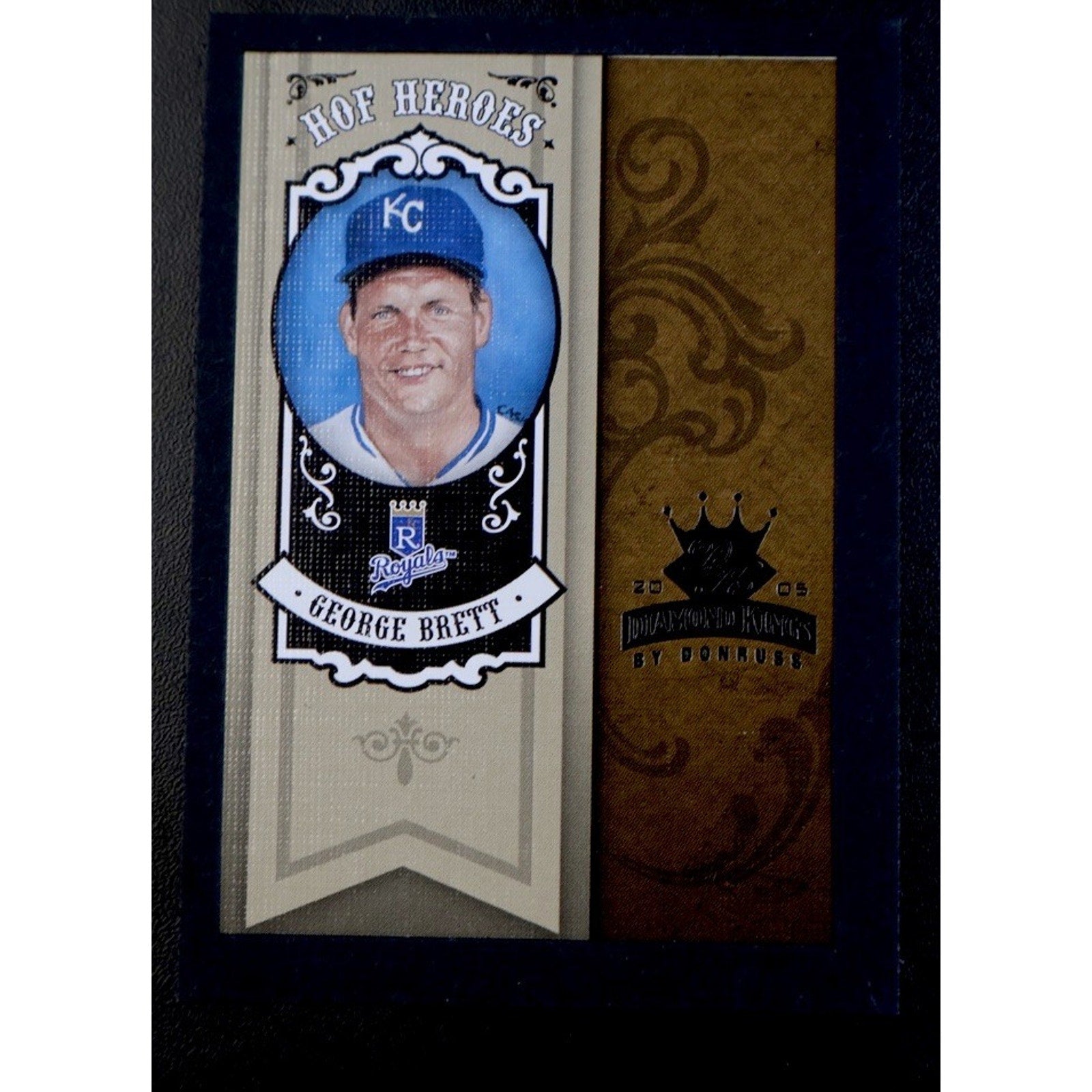 2005 DONRUSS GEORGE BRETT HOF HEROES #HH-15 1/25 Black Framed Diamond Kings