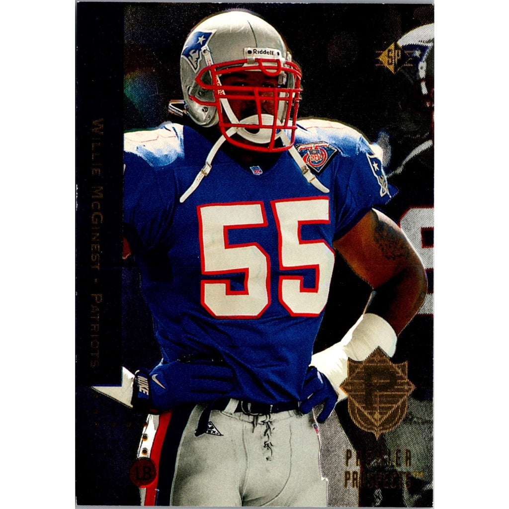 WILLIE McGINEST, 1994 UPPER DECK PREMIER PROSPECTS #4 RC New England Patriots