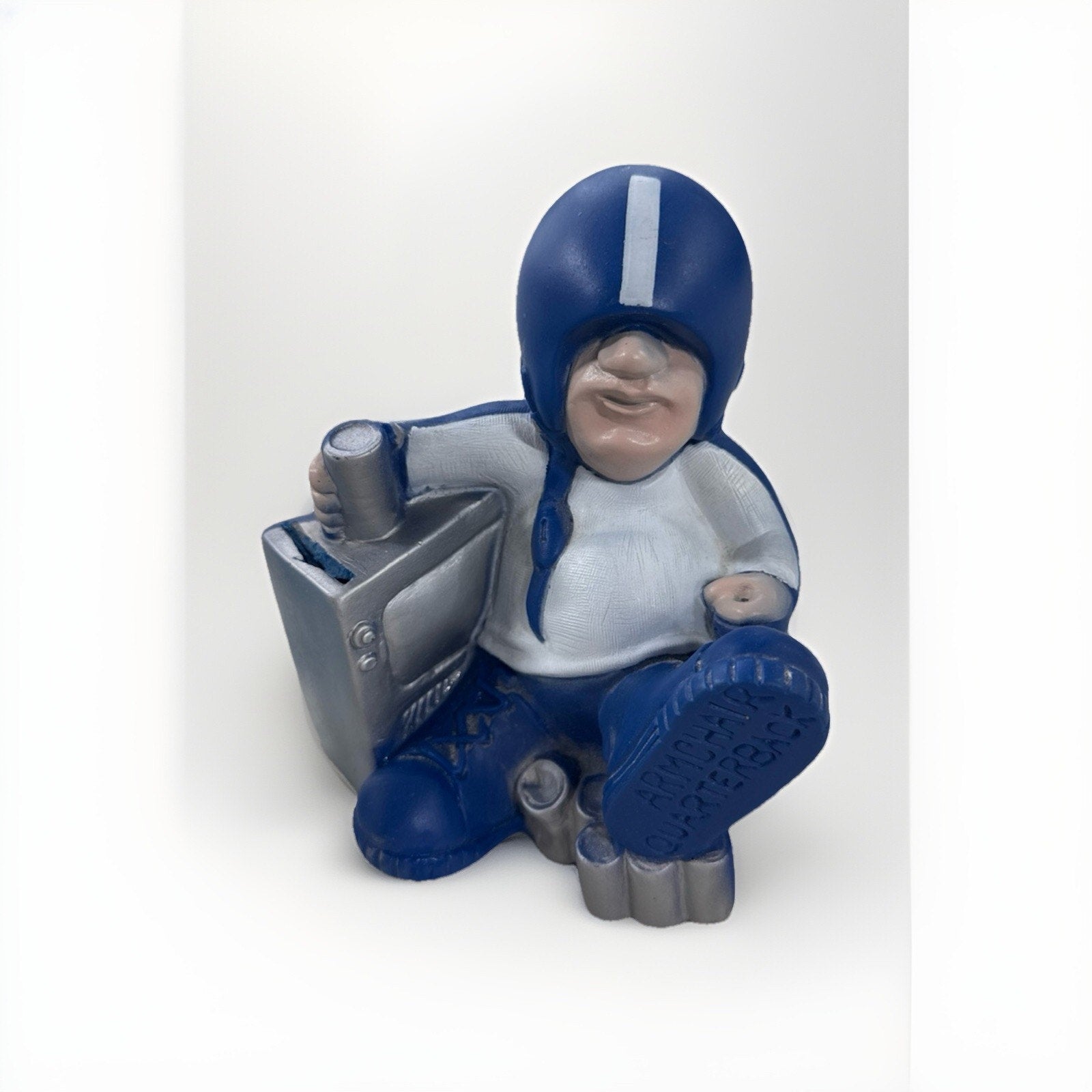 1978 PLASTIC ARMCHAIR QUARTERBACK Football Coin Bank BY Andrew Abrams Associates